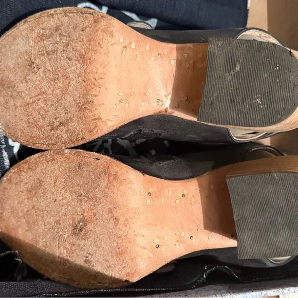 Freebird By Steven Grey Quail Strappy Buckle Bootie Sandals Size 9 - Picture 6 of 8